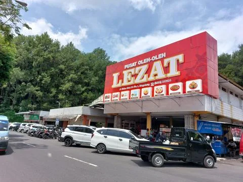 The front view of a snack shop Stock Photos