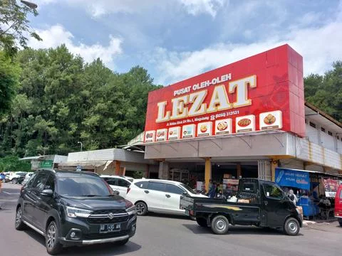 The front view of a snack shop Stock Photos