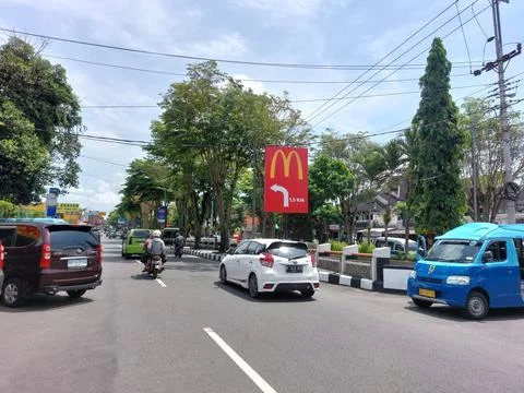 The front view of a snack shop Foto stock
