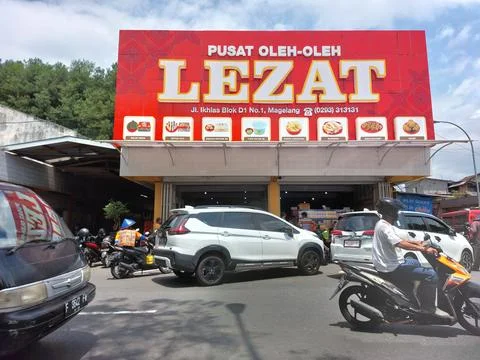 The front view of a snack shop Stock Photos