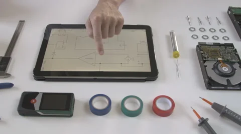 Front view software developer engineer Stock Footage 64596868