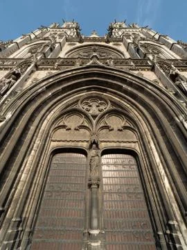 Front view of St. Peter and St Paul church in the Belgian city of Ostend. Foto stock