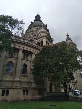 Front view of St. Stephen’s Basilica in Budapest, Hungary, Fotos de archivo