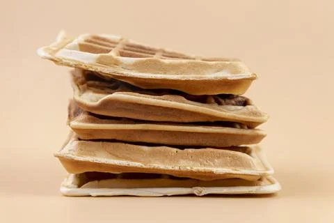 Front view stacked waffles Foto stock