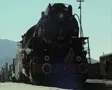 Front view of stationary steam train SD Footage