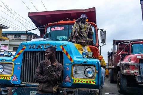 Front view of a truck Stock Photos