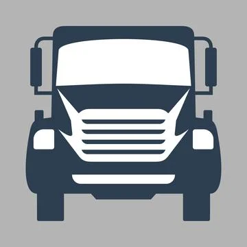 Front view truck vector icon Stock Illustration