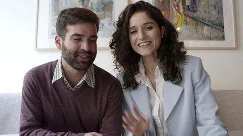 Front view of two architects talking with client Stock Footage 121004914