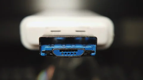 Front view of a USB stick. Close-up view of a USB stick. Stock Footage 254605926