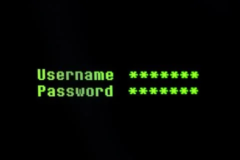 Front view username password Stock Photos