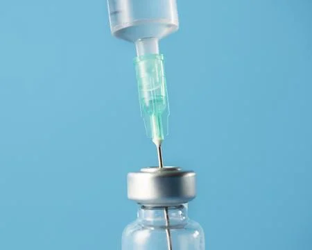 Front view vaccination elements composition close up Stock Photos