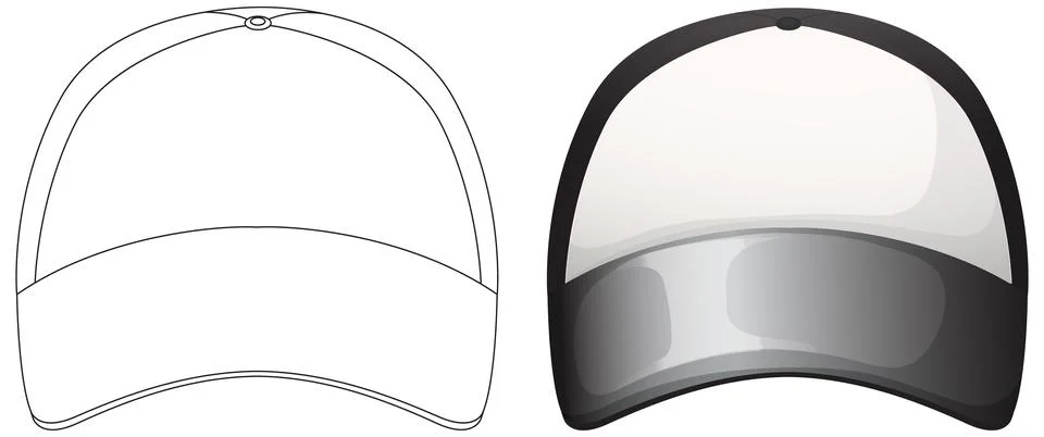 Front View Vector Illustration of Baseball Cap Stock Illustration