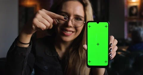 Front View vertically Smart Phone Display for Game or Surfing or App With Stock Footage 136054850