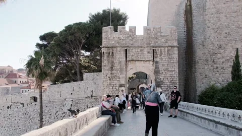 Front view of Vrata Od Ploca Ploce Gate, Dubrovnik, Croatia, 4k Stock Footage 276365467