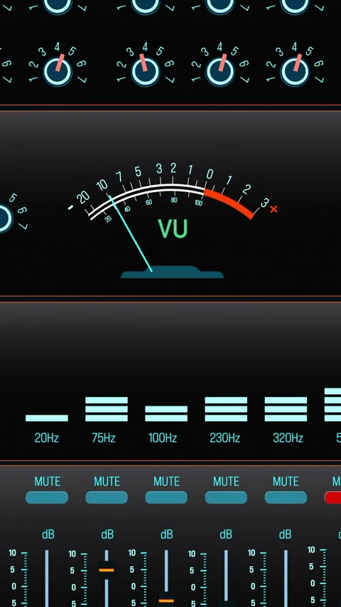 Front view VU (Volume Unit) or level meter. Stock Footage 324563917