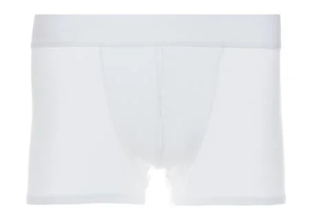 Front view of white boxer brief underwear Stock Photos