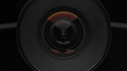 Front View of Wide Angle Cine Lens Stock Footage 335867967