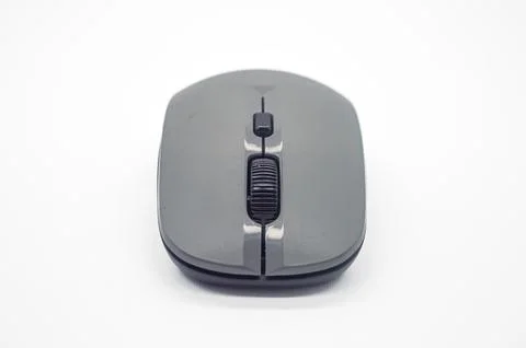 Front view of a wireless mouse isolated on a white background Stock Photos