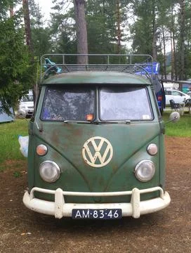 Front of a Volkswagen (VW) Transporter Type 1 Stock Photos