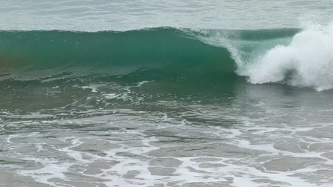 Front On Waves Building And Breaking Video stock 334107243