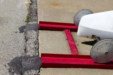 Front wheels of a Soap Box Derby racer Foto stock