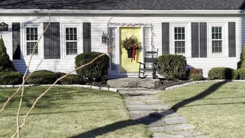Front yard holiday decorations Stock Footage 228617483