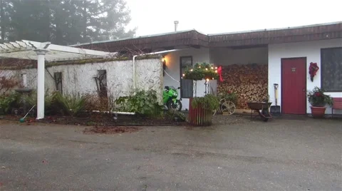 Front Yard of house timelapse of 1 hour in 17 seconds. Stock Footage 45790606