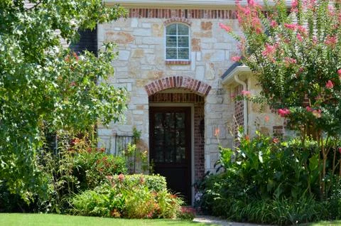 Front yard landscaping Stock Photos