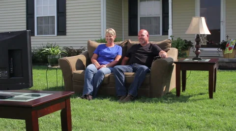 Front Yard Living Room Stock Footage 32928905