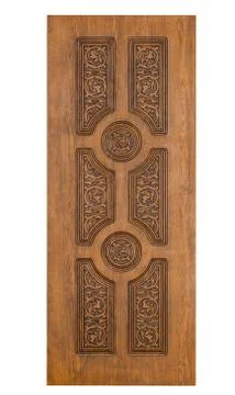 Frontal image of a closed door Stock Photos