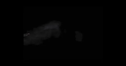 Frontal Muzzle Flash Burst On Black Screen Atmospheric Layer 動画素材 334098954