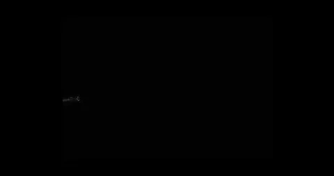 Frontal Perspective Gun Muzzle Flash Against Black Screen Stock Footage 334098897