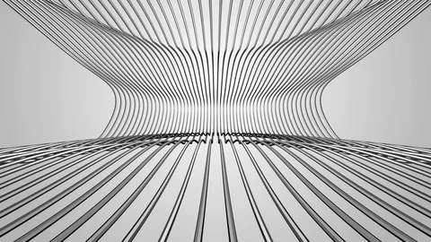 Frontal Vertical Abstract Dynamic Wavering Background Stock Footage 101979244