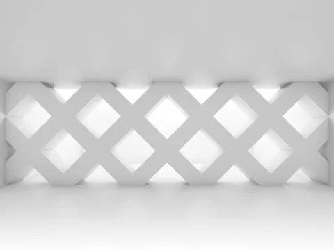 Frontal view of an abstract empty room Ilustración de archivo