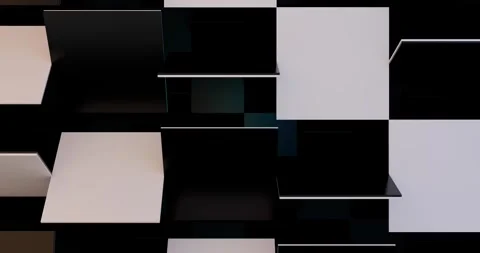 Frontal view of multiple panels rotating in synchronized order Vidéo 319472329