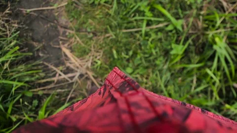 Frontal view on shirt at grass background Stock Footage 72789735