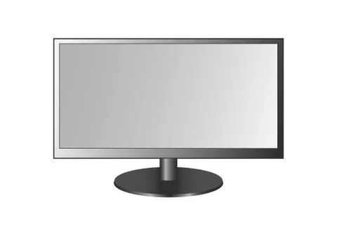 Frontal view of widescreen led or lcd monitor Stock Illustration