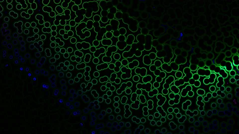Frontal Wave Mask Changing Color Pattern Stock Footage 139738513