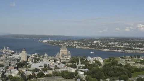 Frontenac castle in Quebec Video stock 69980648