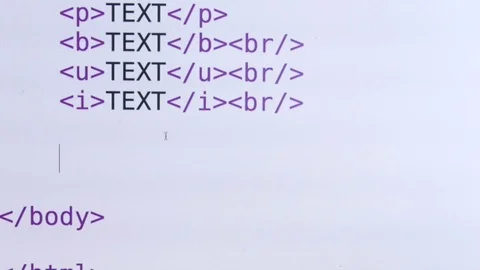 Frontend Developer Enters Html Code Stock Footage 72379557