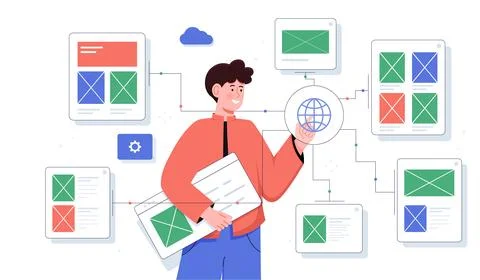 Frontend developer vector concept Stock Illustration