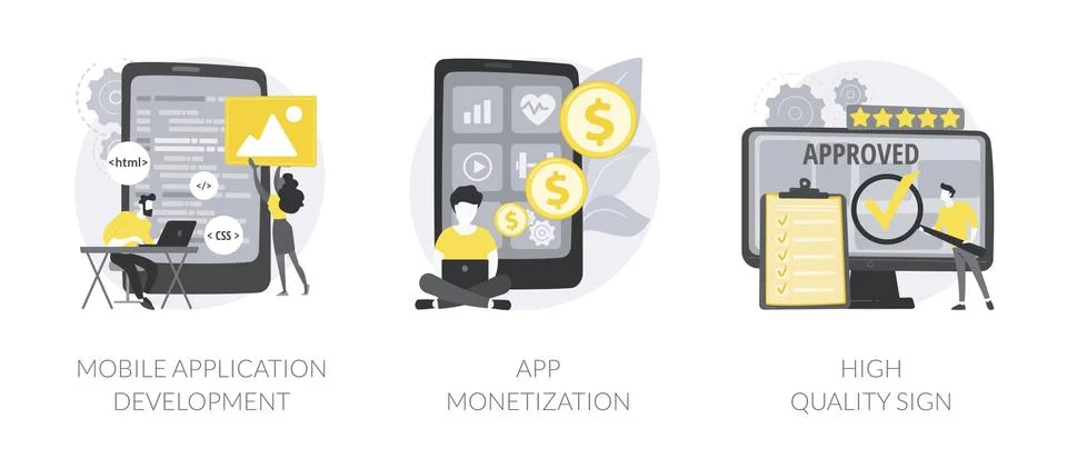 Frontend software abstract concept vector illustrations. Ilustração Stock