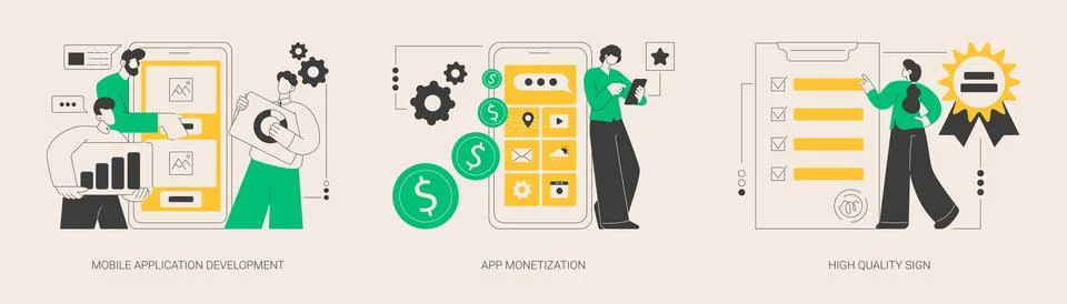 Frontend software abstract concept vector illustrations. Stock Illustration