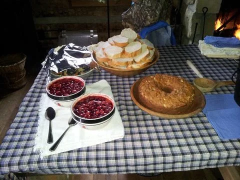 Frontier christmas dinner 스톡 사진