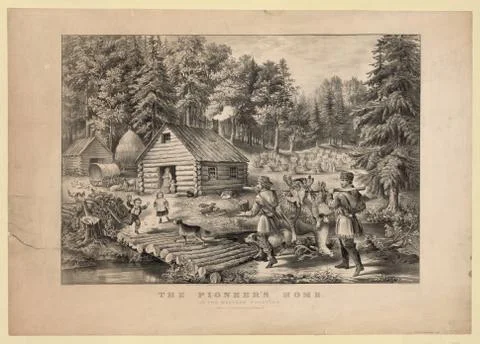 Frontier Log Cabin Foto stock