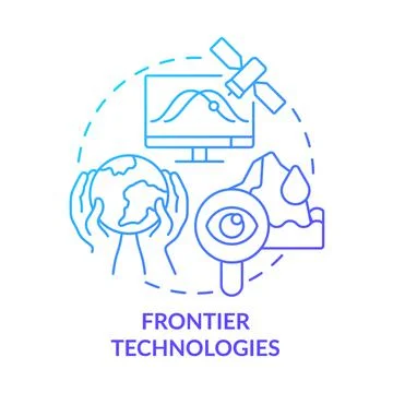 Frontier technology blue gradient concept icon Stock-Illustration