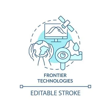 Frontier technology turquoise concept icon Stock-Illustration