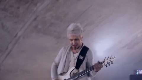 Frontman playing his song Stock Footage 75154872