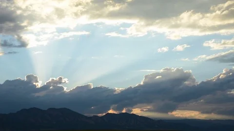 Frontrange Rocky Mountains in Boulder, Colorado Sunset, Timlapse Stock Footage 72014973
