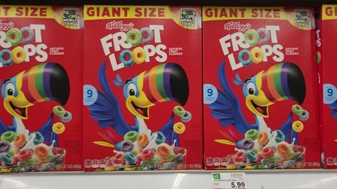 Froot Loops Cereal Stock Footage 197468043